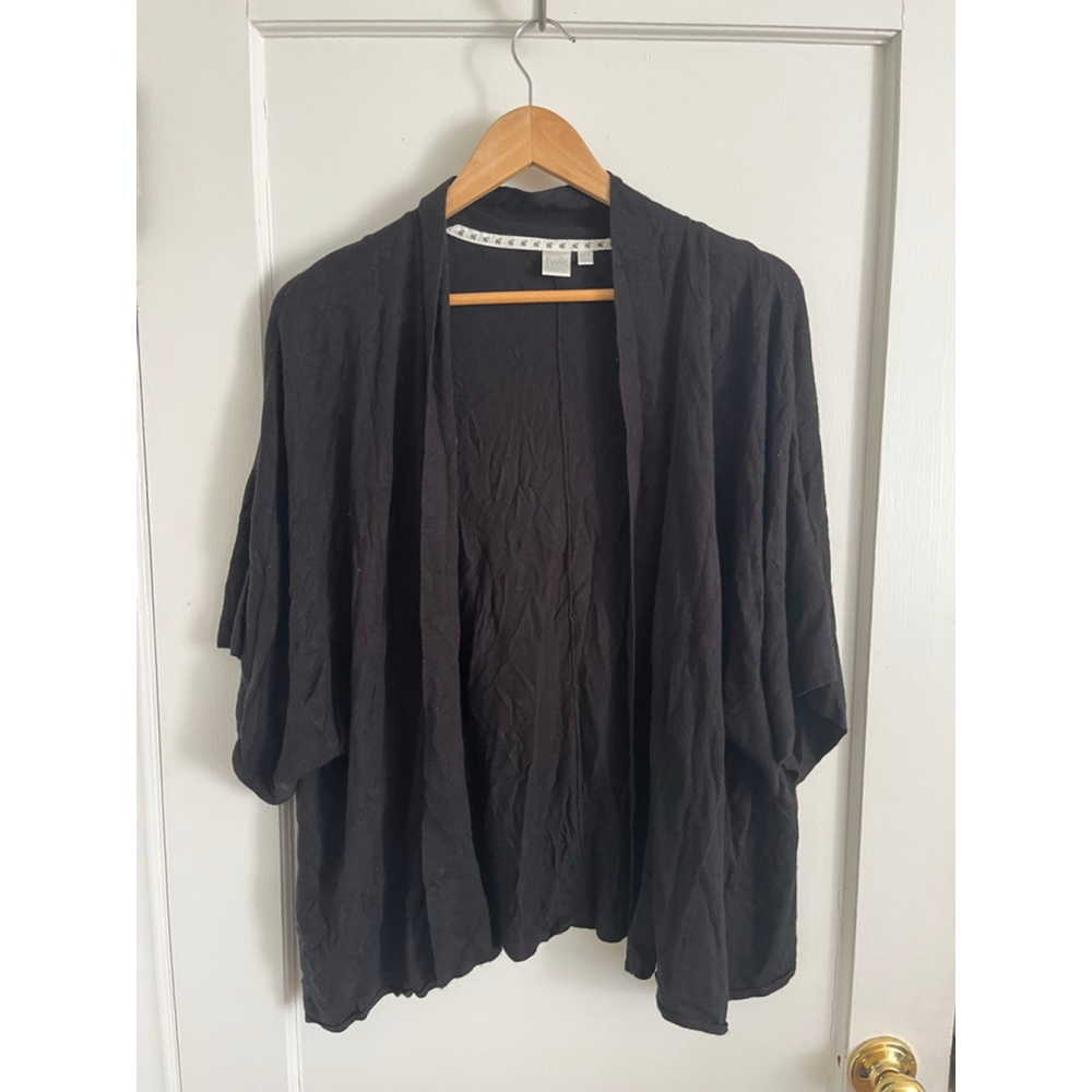 Twik Bamboo Blend Womens Size XS Open Front Cardigan Black Simon’s Store